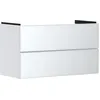 Image de Hansgrohe Xevolos E Armoire sous lavabo, 2 tiroirs, SoftClose, 980x475x555mm, pour lavabo, 54181320, Couleur: Corps Blanc Mat, façade Blanc métallisé