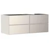 Image de Hansgrohe Xevolos E Meuble sous-lavabo, 4 tiroirs, 1 découpe à Droite, 1370x550x555mm, pour Console avec Vasque à Poser à Droite, 542, Couleur: Corps Beige Sable Mat, façade Beige Sable métallisé