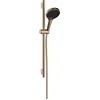 Image de hansgrohe Rainfinity - Set de douche économie d'eau (EcoSmart), Ensemble de douche avec douchette, barre 65cm, flexible textile160cm et support, Pommeau de douche avec 3 jets 8,5 l/min, Bronze brossé