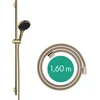 Image de hansgrohe Rainfinity - Set de douche, Ensemble de douche avec douchette, barre de douche 90cm, flexible de douche textile Designflex 160cm et support, Pommeau de douche avec 3 jets, Bronze brossé