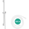 Image de hansgrohe Unica Pulsify S - Barre de douche 65cm avec flexible de douche 160 cm Isiflex et support de douche, Blanc mat, 24400700