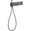 Image de hansgrohe Ensemble complet ShowerComposition UP-THM, 2 sorties, chrome noir poli