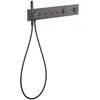 Image de hansgrohe AXOR ShowerComposition module thermostatique Select, 4 consommateurs, 610/110, 12573, Couleur: Chrome noir brossé