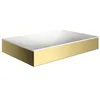 Image de hansgrohe AXOR Suite lavabo à poser, rectangulaire, 600x600mm, avec cadre métal, sans trop-plein, SolidSurface, 42004, Couleur: Optique en or poli
