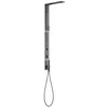 Image de hansgrohe AXOR ShowerComposition Panneau de douche, avec thermostat, douche de tête 110/220, douchette dépaule, accessoires inclus, 12595, Couleur: Chrome noir poli