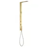 Image de hansgrohe AXOR ShowerComposition Panneau de douche, avec thermostat, douche de tête 110/220, douchette dépaule, accessoires inclus, 12595, Couleur: laiton brossé