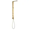 Image de hansgrohe AXOR ShowerComposition Panneau de douche, avec thermostat, douche de tête 110/220, douchette dépaule, accessoires inclus, 12595, Couleur: Optique en or poli