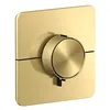 Image de hansgrohe AXOR ShowerSelect ID thermostat, encastré, softsquare, 2 consommateurs, combinaison de sécurité intégrée, 36755950, Couleur: Brushed Brass