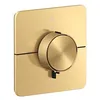 Image de hansgrohe AXOR ShowerSelect ID thermostat, encastré, softsquare, 2 consommateurs, combinaison de sécurité intégrée, 36755250, Couleur: Brushed Gold Optic
