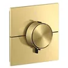 Image de hansgrohe AXOR ShowerSelect ID thermostat, encastré, carré, 2 consommateurs, combinaison de sécurité intégrée, 36753950, Couleur: Brushed Brass