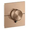 Image de Hansgrohe AXOR ShowerSelect ID thermostat, encastré, carré, 2 consommateurs, combinaison de sécurité intégrée, 36753, Couleur: Or rouge brossé