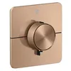 Image de hansgrohe AXOR ShowerSelect ID thermostat, encastré, softsquare, 2 consommateurs, 36754310, Couleur: Brushed Red Gold
