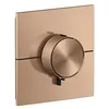 Image de hansgrohe AXOR ShowerSelect ID thermostat, haut débit, encastré, carré, 36774310, Couleur: Brushed Red Gold