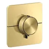 Image de hansgrohe AXOR ShowerSelect ID thermostat, haut débit, encastré, softsquare, 36775950, Couleur: Brushed Brass