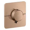 Image de Hansgrohe AXOR ShowerSelect ID thermostat, haut débit, encastré, softsquare, 36775, Couleur: Rouge poli or