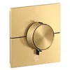 Image de hansgrohe AXOR ShowerSelect ID thermostat, Highflow, encastré, 1 consommateur, une sortie supplémentaire, carré, 36777250, Couleur: Brushed Gold Optic