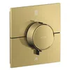 Image de Hansgrohe AXOR ShowerSelect ID thermostat, encastré, carré, 2 consommateurs, 36752, Couleur: Optique en or poli