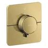 Image de hansgrohe AXOR ShowerSelect ID thermostat, encastré, softsquare, 2 consommateurs, combinaison de sécurité intégrée, 36755990, Couleur: Polished Gold Optic