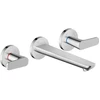 Image de hansgrohe Axor Citterio C Robinet lavabo 3 trous encastré mural, chrome, bec 193 mm