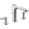 Image de hansgrohe Axor Citterio C Robinet lavabo 3 trous cubic cut, c, A 135 mm, tirette vidage