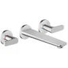 Image de hansgrohe Axor Citterio mitigeur bain 3 trous sans structure, chrome, encastré mural