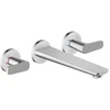 Image de hansgrohe Axor Citterio cubic cut Mitigeur bain 3 trous, chrome, encastré mural