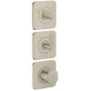 Image de hansgrohe Module thermostat Axor Citterio C cub cut, nickel brossé, encastré avec rosaces