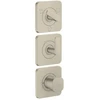 Image de hansgrohe Module thermostat Axor Citterio C sans structure, nickel brossé, encastré avec rosaces
