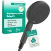 Image de hansgrohe Raindance Alive Select S - Pommeau de douche max. 8 l/min (EcoSmart), Douchette à main avec 3 types de jet, Douchette ronde (125 mm), Noir chromé brossé, 24511340