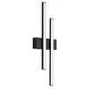 Image de Telefunken Applique murale extérieure à LED 2 ampoules, 8 W, 960 lm, 4000 K, IP44, noir, 470 x 155 x 42 mm