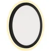 Image de Telefunken Applique murale d'extérieur LED 1 ampoule effet Backlight 15 W 2000 lm 4 000 K IP44 Blanc/noir Ø 28 cm