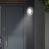 Image de Telefunken Applique d'extérieur LED Nizza, Ø 28cm, noir 4.000K