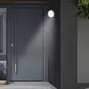 Image de Telefunken Applique d'extérieur LED à détecteur Dortmund Ø17cm argenté