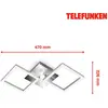 Image de Telefunken Plafonnier à capteur LED Frame chromé/alu 47x23 cm