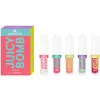 Image de essence JUICY BOMB lip oil set 01   Coffret d'huiles nourrissantes pour les lèvres au parfum fruité   Fini ultra-brillant à la vitamine E et à l'huile de jojoba   Cosmétiques vegan   5 x 2,4 ml