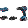 Image de Bosch Professional 18V System GSB 18V-55 - Taladro percutor a batería (55 Nm, 2 baterías x 2.0 Ah, en L-BOXX)
