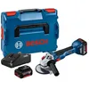 Image de Bosch Professional 18V System meuleuse angulaire GWS 18V-10 (diamètre de disque 125 mm, avec 2 batteries de 0 Ah + chargeur GAL 18V-40, dans L-BOXX 136), Noir