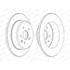 Image de FERODO DDF1499C 2x Disque de frein Arrière Ø308mm Hauteur: 64mm Épaisseur: 12mm plein Compatible avec TOYOTA Altezza E1, LEXUS IS I JCE1, GXE1