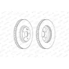 Image de FERODO FCR379A 2x Disque de frein Avant Ø330mm Hauteur: 58,4mm Épaisseur: 32mm ventilé