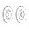 Image de FERODO DDF2496LC-1 Disque de frein Avant gauche Ø334mm Hauteur: 50,8mm Épaisseur: 30mm Cercle de percage -Ø: 114,3mm ventilé Compatible avec LEXUS GS GRS19, UZS19, GWS19