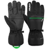 Image de Reusch Gants unisexe Snow King garantis coupe-vent et extra respirants en softshell pour homme et femme (noir/néon green, 8.5)