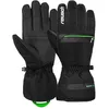 Image de Reusch Gants unisexe Snow King garantis coupe-vent et extra respirants en softshell pour homme et femme (noir/néon green, 10)