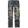 Image de Rock Rebel by EMP Homme Jean Motard Bleu avec Lavage Individuel W34L34
