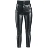 Image de Forplay Pantalon Taille Haute en Similicuir Femme Pantalon Imitation Cuir Noir W31L34