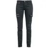 Image de Black Premium by EMP Femme Jean Noir avec Fermetures éclair W29L30