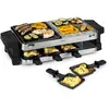 Image de Klarstein Sirloin - Raclette gril 1500W, Pour 8 personnes, Plaque de gril en pierre naturelle, Appareil à Raclette 8 poêlons à raclette antiadhésifs, Gril en aluminium, Thermostat réglable, Argent