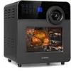 Image de KLARSTEIN AeroVital Cube Chef - Friteuse sans huile, Air fryer, 1700 W, technologie DuoHeating, volume de 14L, 16 programmes, écran tactile, durée: environ 10h, thermostat: 50-220 °C, Inox, Noir