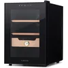 Image de KLARSTEIN El Presidente - cave à cigares électrique avec porte vitrée, humidificateur à cigares avec tiroirs en bois de cèdre, hygromètre, éclairage intérieur LED, 40 litres - noir