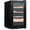 Image de KLARSTEIN El Presidente - Cave à cigares électrique avec Porte vitrée, humidificateur à cigares avec tiroirs en Bois de cèdre, hygromètre, éclairage intérieur LED, 23 litres - Noir