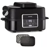 Image de Klarstein Friteuse Sans Huile avec Fonction Vapeur, Friteuse Air Chaud Air Fryer XL 1500W, Mini Electrique Sans Huile, Airfryer 5L, Minuterie, Température Réglable, 5 Programmes de Cuisson